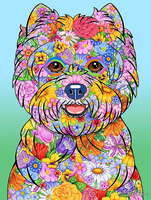 Westie- Tomoyo Pitcher Flowers Garden Flag