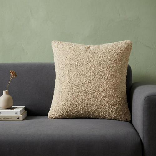 24" Beige Throw Pillow Cover