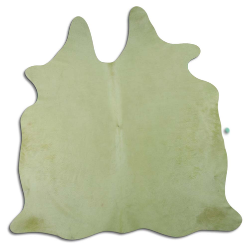 DYED HAIR ON COWHIDE DYED LIME GREEN