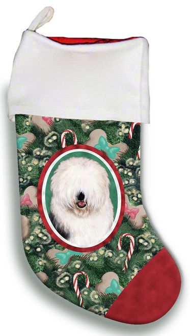 Old English Sheepdog- Best of Breed Christmas Stocking
