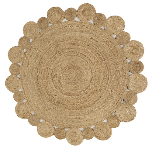 4' Natural Jute Round Rug