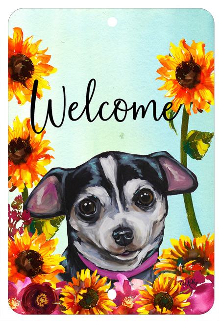 Chihuahua Black - HHS Welcome Indoor/Outdoor Aluminum Sign