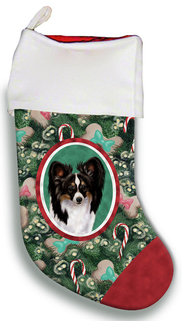 Papillion Tri- Best of Breed Christmas Stocking
