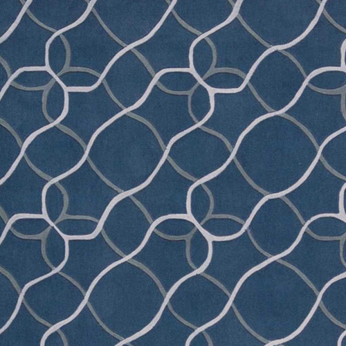 5' X 8' Blue Floral Handmade Area Rug
