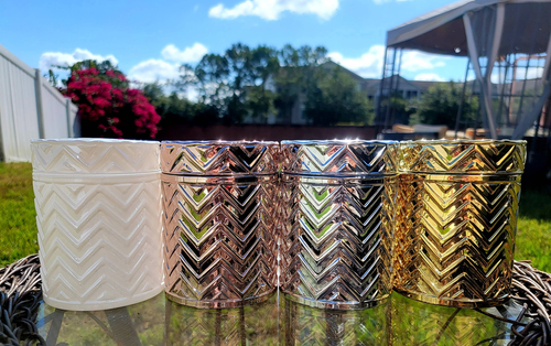 Luxury chevron jar soy wax candle