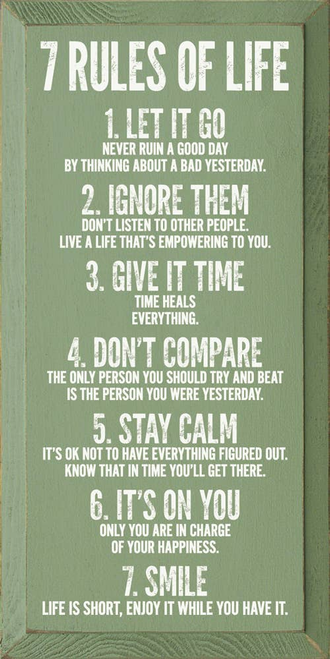 7 Rules Of Life
