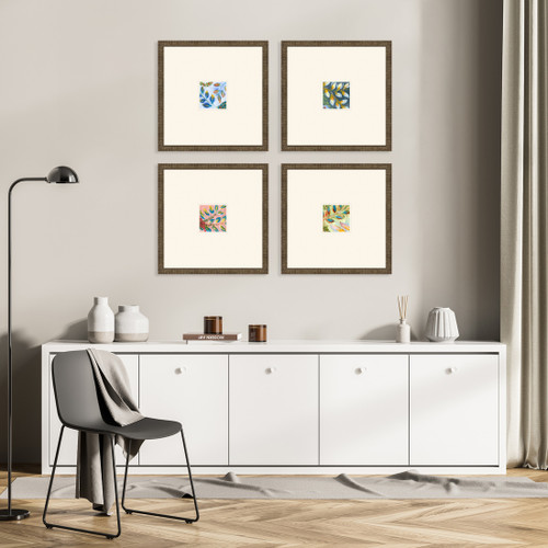 Set Of Four Botanica III Gold Framed Wall Art