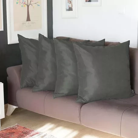 Farmhouse Square and Lumbar Solid Color Throw Pillow Covers Set
