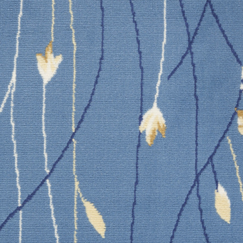 4' X 6' Light Blue and Ivory Abstract Non Skid Area Rug
