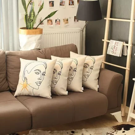 Boho-Chic Printed Jacquard Throw Pillow Covers