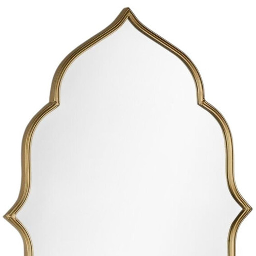 32" Gold Abstract Metal Framed Accent Mirror