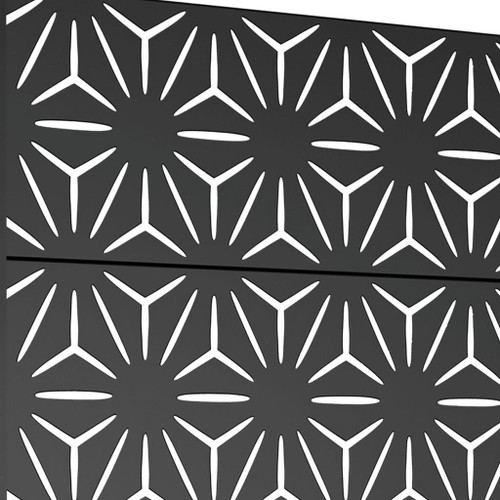 47" Black Metal Indoor Outdoor Rectangular Planter Box