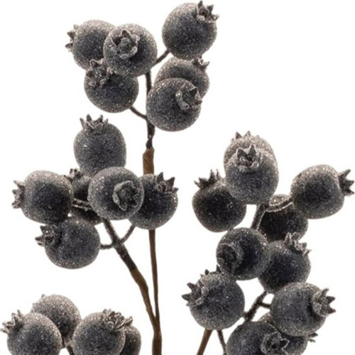 Set of Six 7" Navy Blue And Brown Artificial
