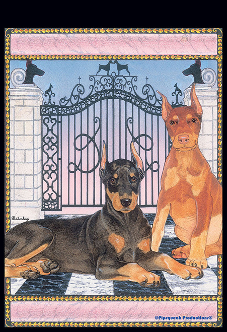 Dobermans - Best of Breed Pipsqueak Productions Outdoor Flag