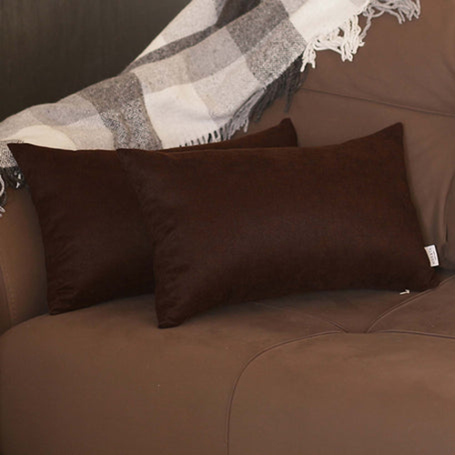 Farmhouse Square and Lumbar Solid Color Throw Pillows Set