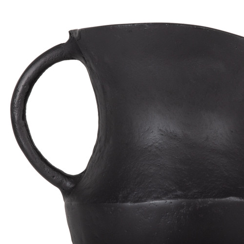 11" Black Aluminum Table Vase
