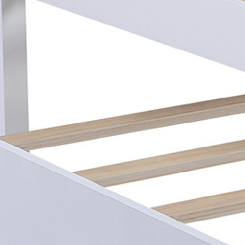 White Wood Twin Bed Frame With Trundle