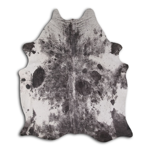 PRINTED HAIR ON COWHIDE PRINTED SALT AND PEPPER