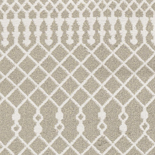 6' Sage And Ivory Geometric Runner Rug