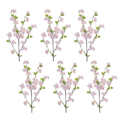 Set of Six 34" Pink Green And Brown Artificial
