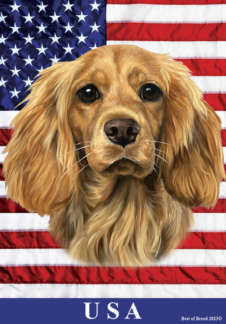 Cocker Spaniel Buff - Best of Breed All-American II Outdoor Flag