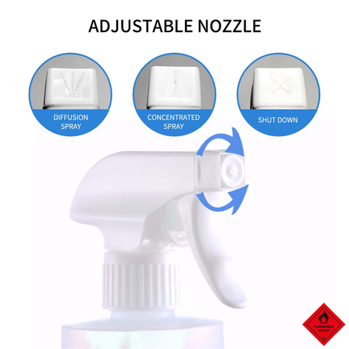 Standard Grade Disinfectant AntiBacterial Alcohol Spray Bottle