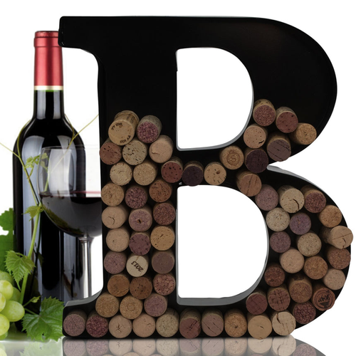 Made Easy Kit Metal Letter Wine Cork Holder w/Wall Mount Kit