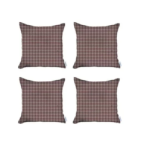 Boho-Chic Houndstooth Jacquard Throw Pillow