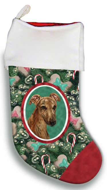 Greyhound Red - Best of Breed Christmas Stocking
