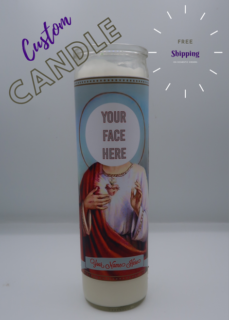 Personalized Custom Devotional Prayer Saint Candle