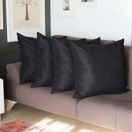 Farmhouse Square and Lumbar Solid Color Throw Pillow Covers Set