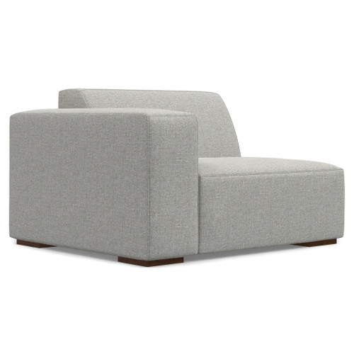 116" Gray Fabric Sofa With Ottoman With Brown Legs