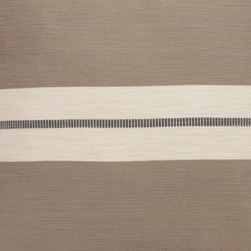 20" Brown And Gray Striped Cotton Throw Pillow