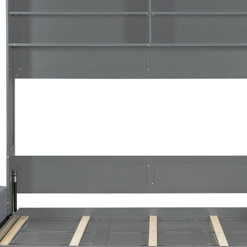 Gray Wood Queen Murphy Bed