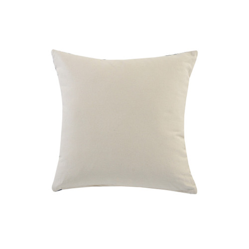 20" Blue And White Medallion Cotton Throw Pillow