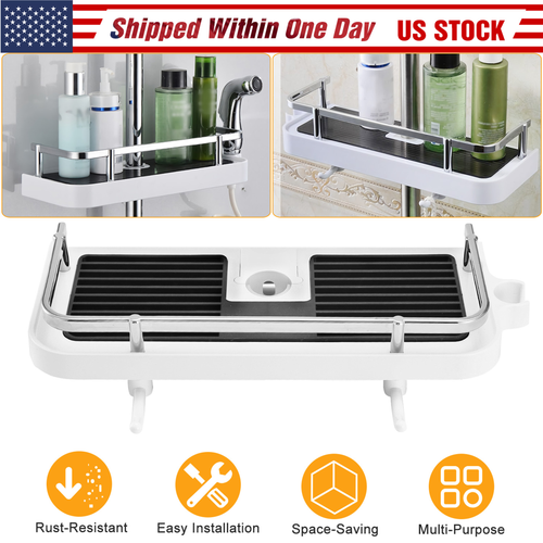 Bathroom Shower Caddy Shelf Organizer Pole Caddy Storage Rack