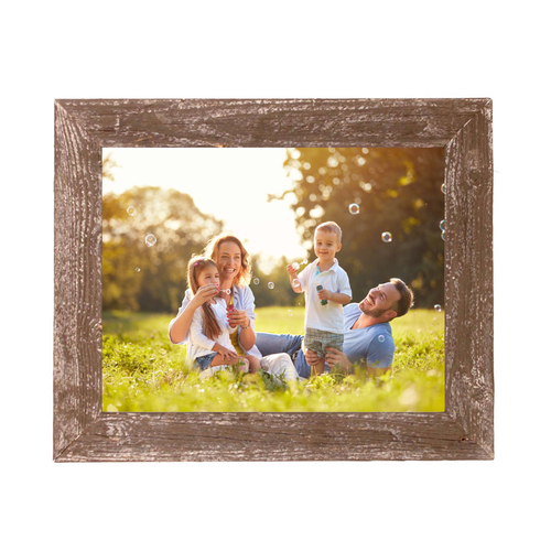 12 X 16 Rustic Farmhouse Brown Wood Frame