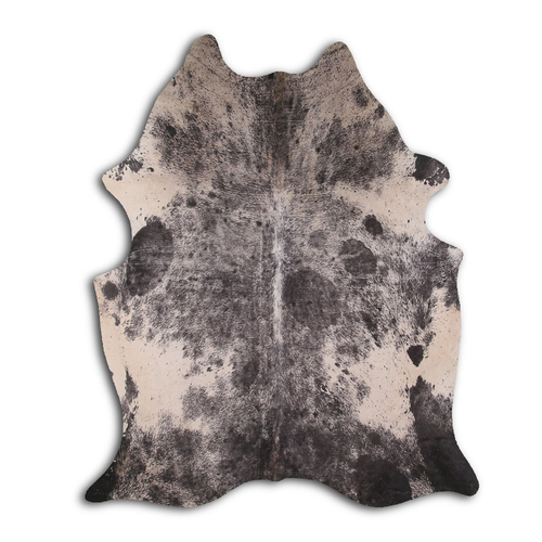 PRINTED HAIR ON COWHIDE PRINTED SALT AND PEPPER
