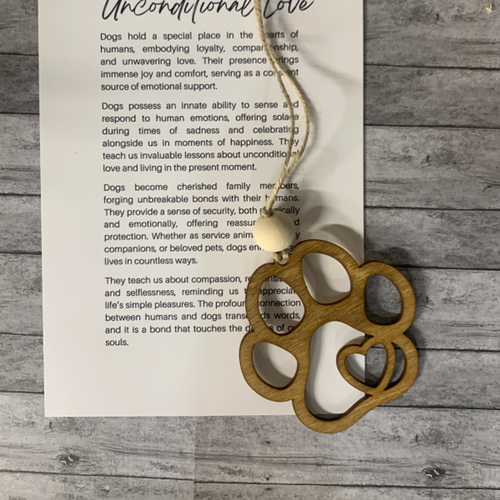 Eternal Bond of Unconditional Love Dog Charm/Ornament