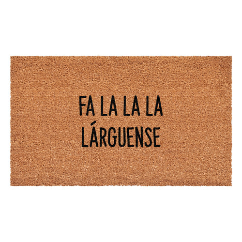 17" X 29" Brown And Black Christmas Outdoor Coir Door Mat