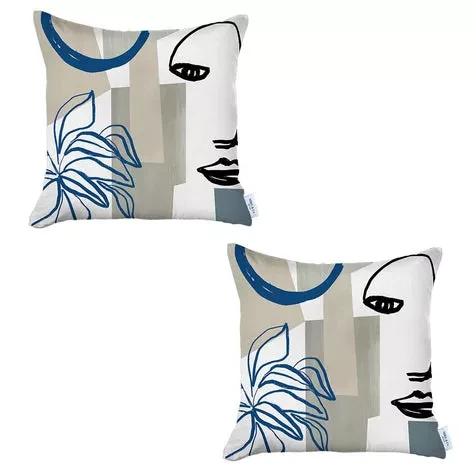 Boho-Chic Printed Jacquard Throw Pillow
