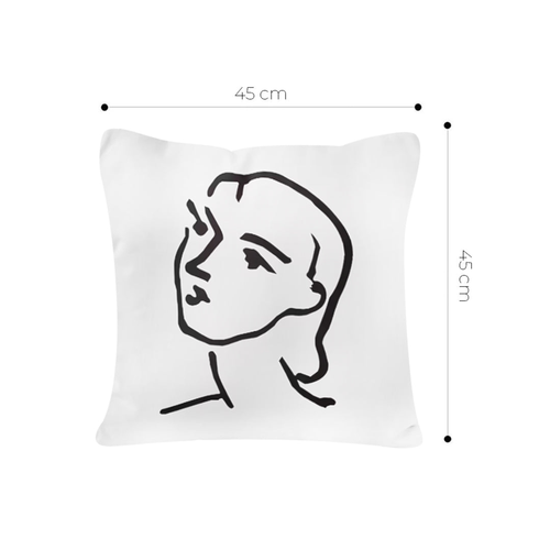 Abstract Portrait Pillowcases Artistic Decorative Cushion Covers for Sofa, BedHome Dcor