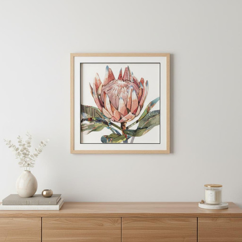 Petal Palette Collage II Brown Shadowbox Bold Art Wall Art