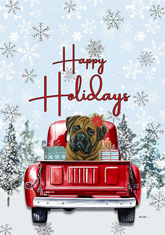 Bull Mastiff - Hippie Hound Studio Best of Breed Holiday House and Garden Flag