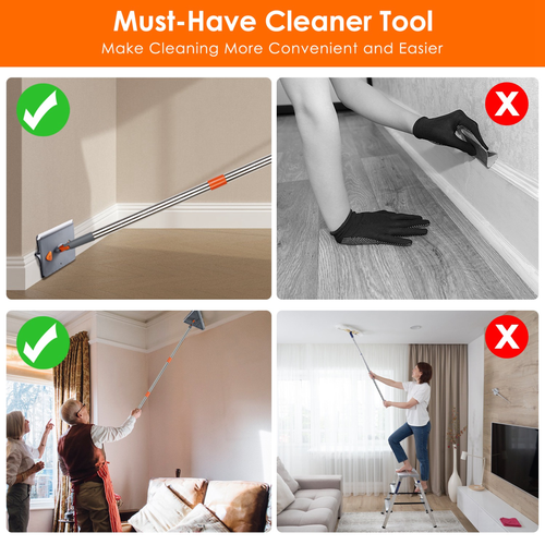 2 In 1 Baseboard Cleaner Mop Wall 