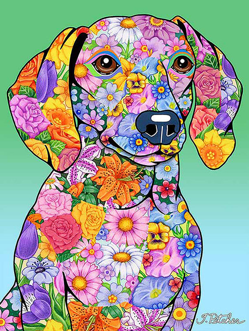 Doberman  - Tomoyo Pitcher Flowers Garden Flag