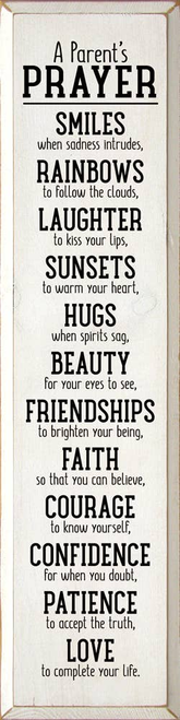 A Parent's Prayer - Large Vertical Family Sign
