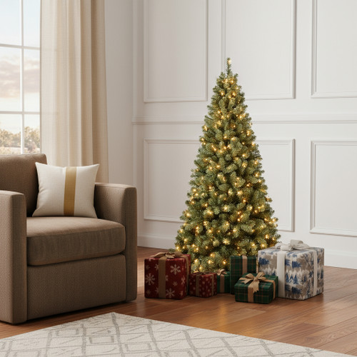 5' Pre Lit Full Spruce Christmas Tree