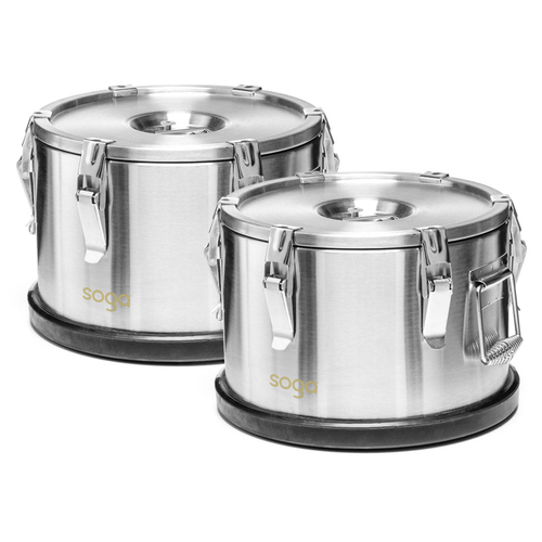 Stainless Steel Insulated Food Carrier Warmer Container with Anti Slip Rubber Bottom