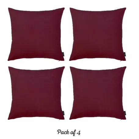 Farmhouse Square and Lumbar Solid Color Throw Pillow Covers Set